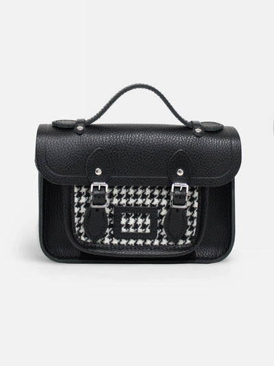 The Mini -  Black Celtic Grain & Harris Tweed® Houndstooth tartan