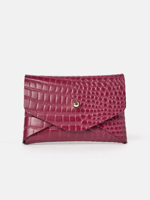 Mini Purse - Magenta Croc