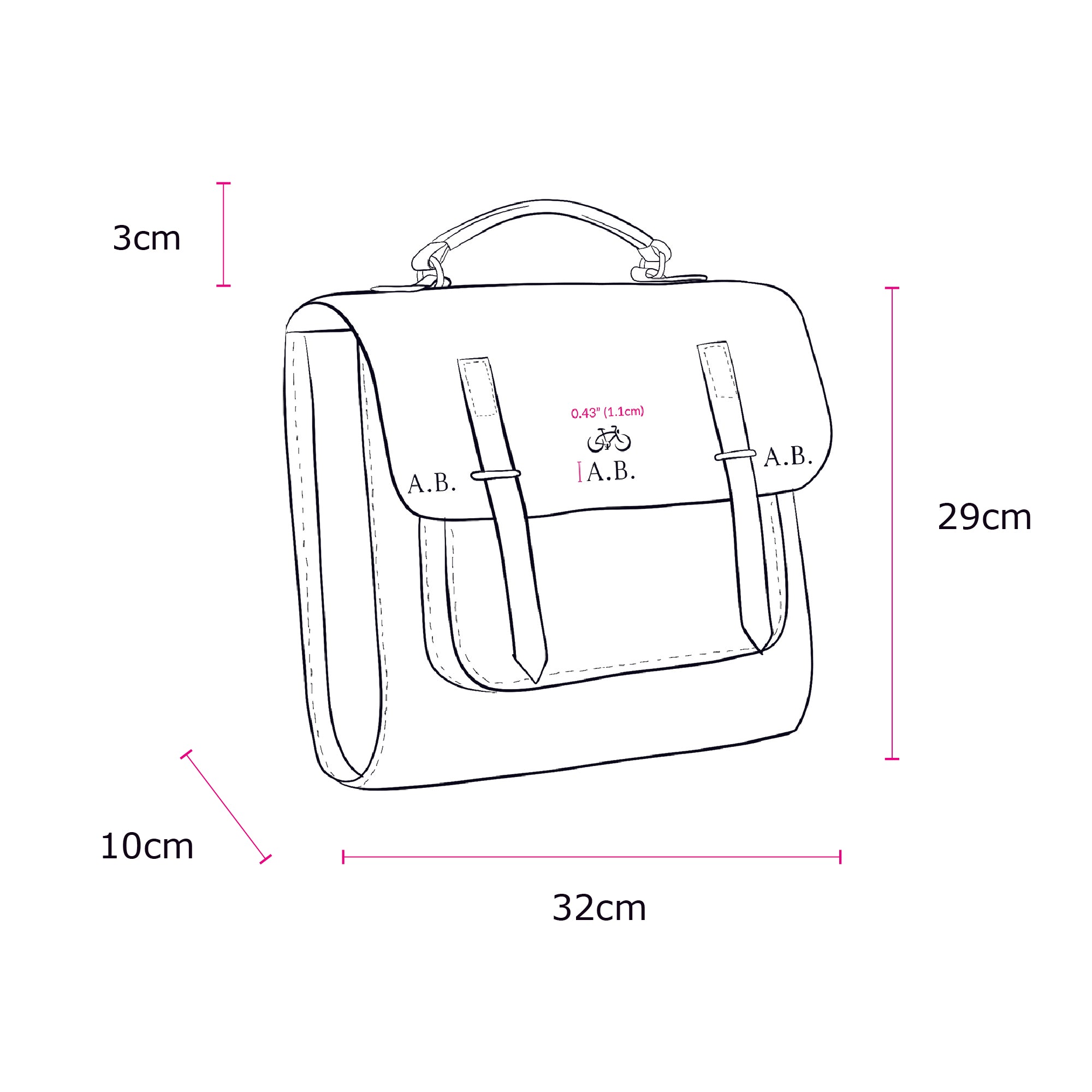 Messenger Navy & Tan Leather Bag | Cambridge Satchel Co.