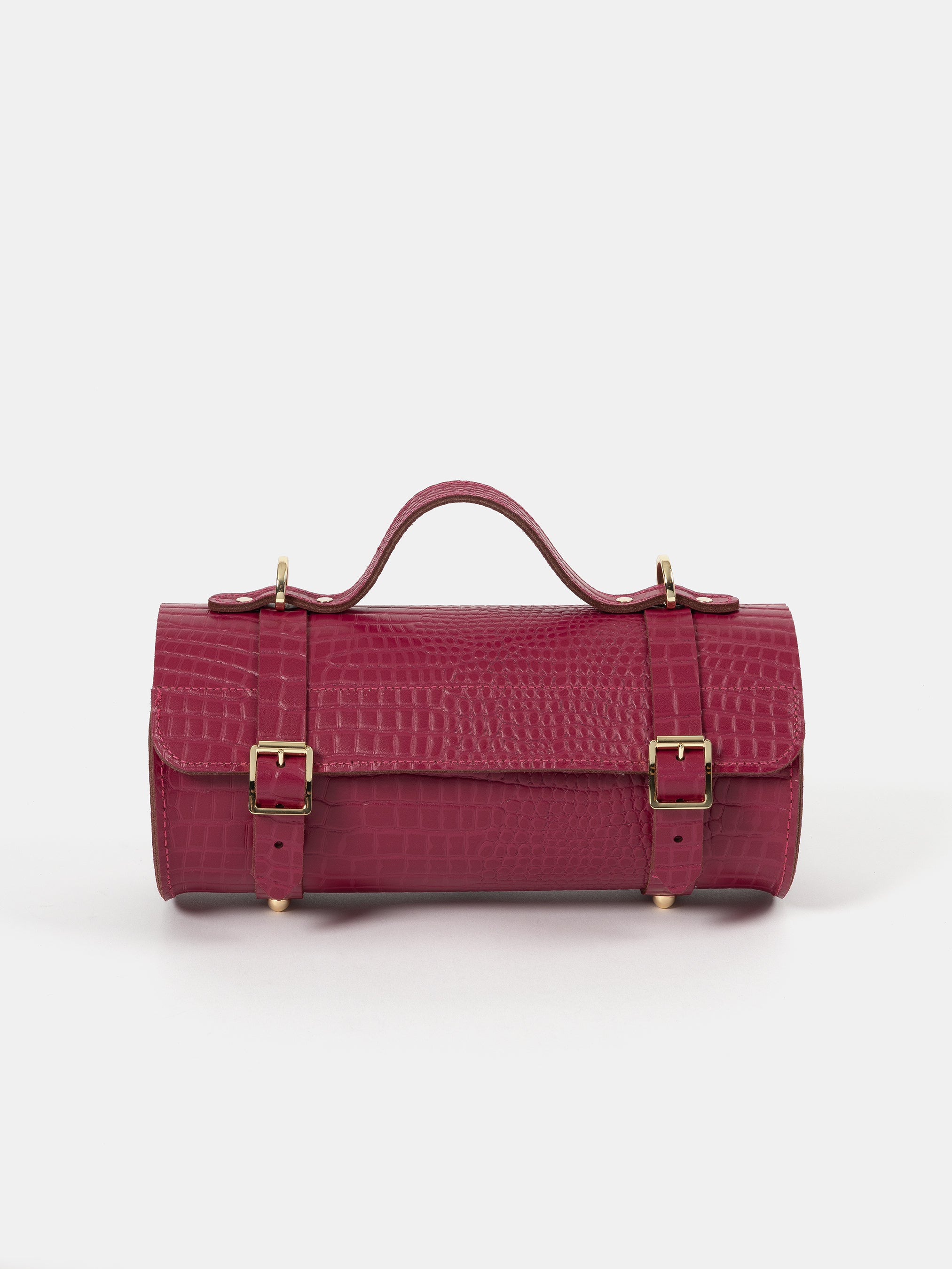 The Bowls Bag - Magenta Croc