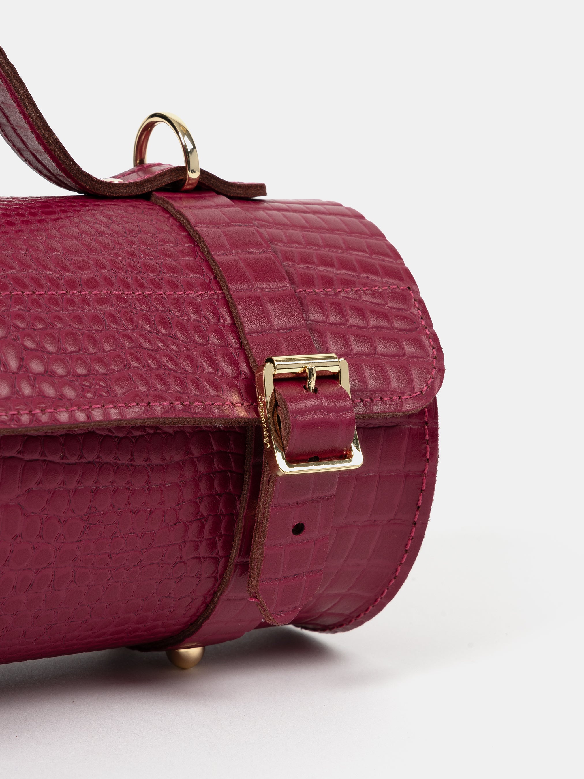 The Bowls Bag - Magenta Croc