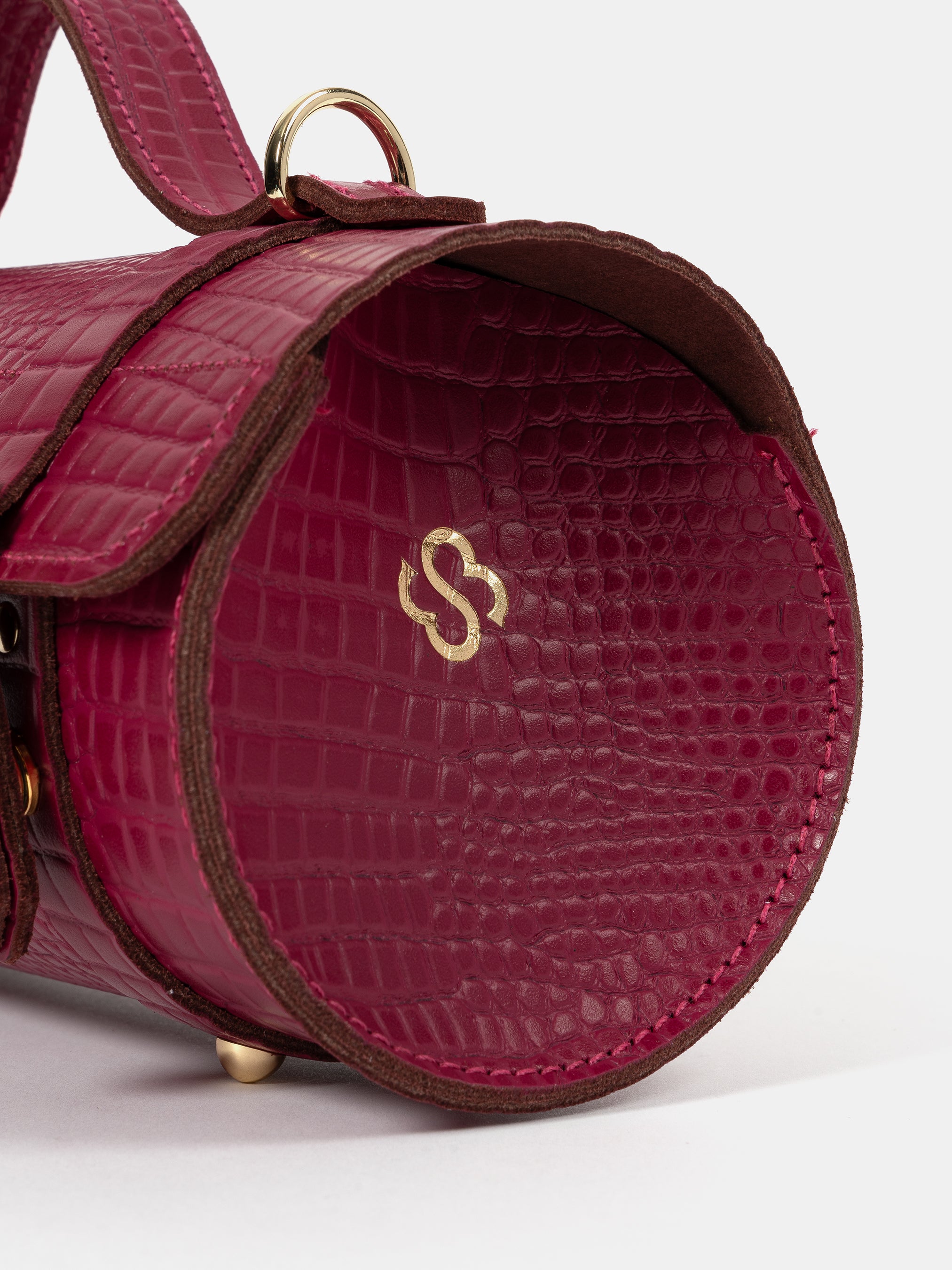 The Bowls Bag - Magenta Croc