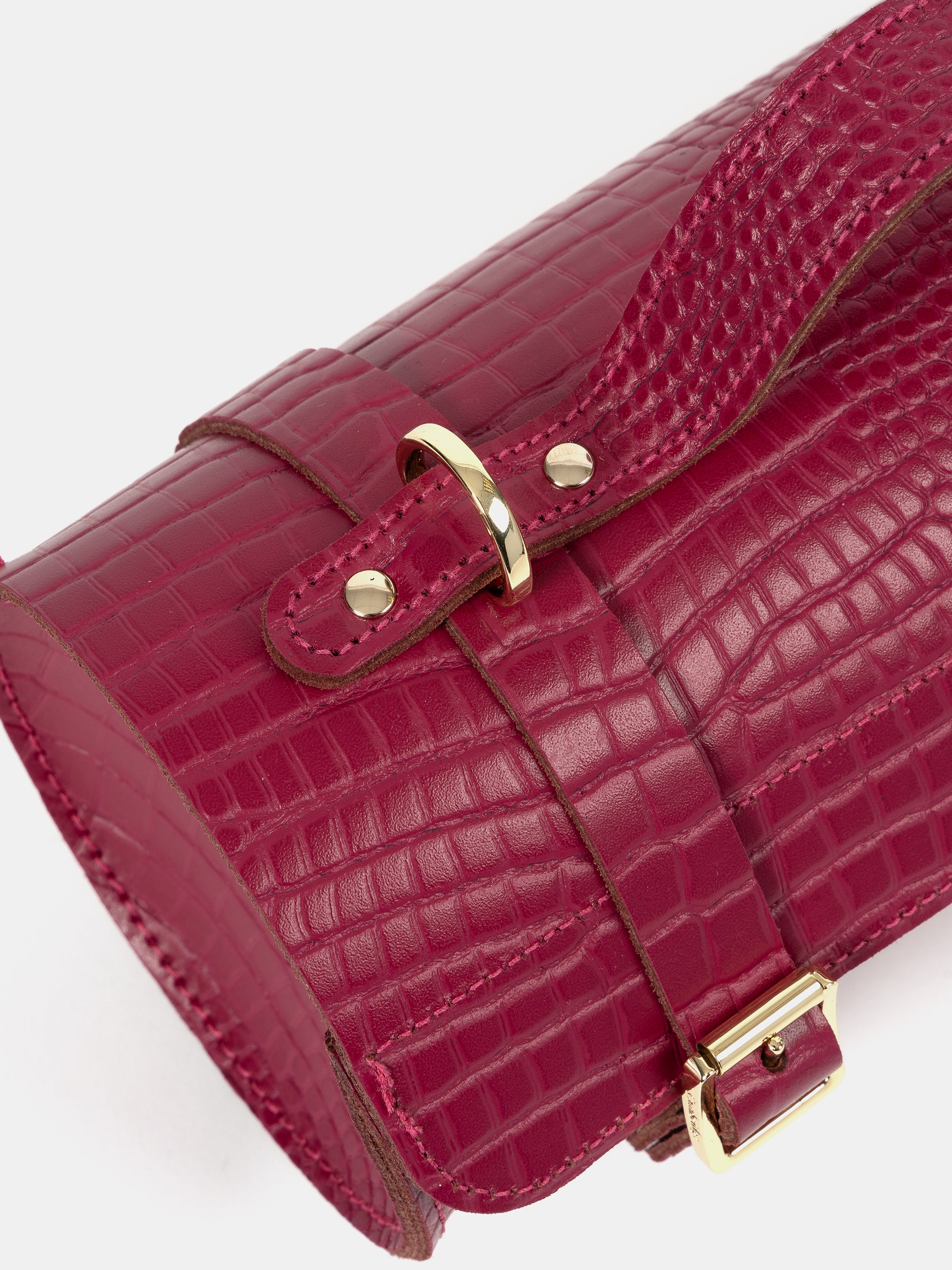 The Bowls Bag - Magenta Croc