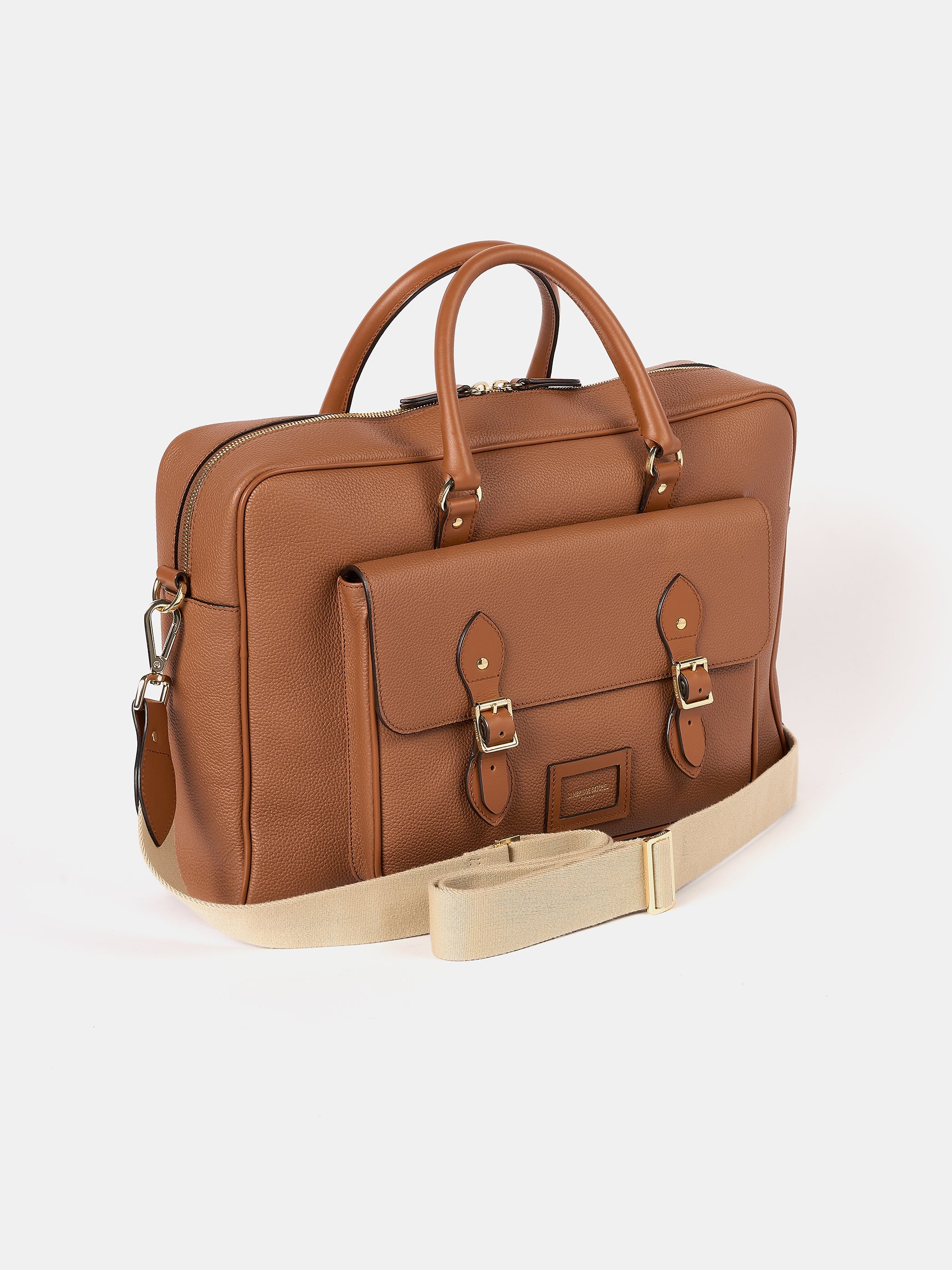 The Brief - Tan Calf Grain