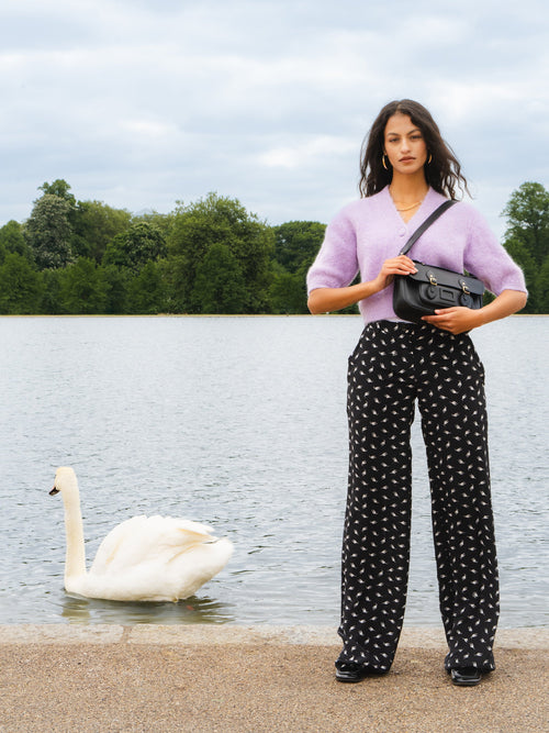 The Soft Satchel - Black Calf Grain