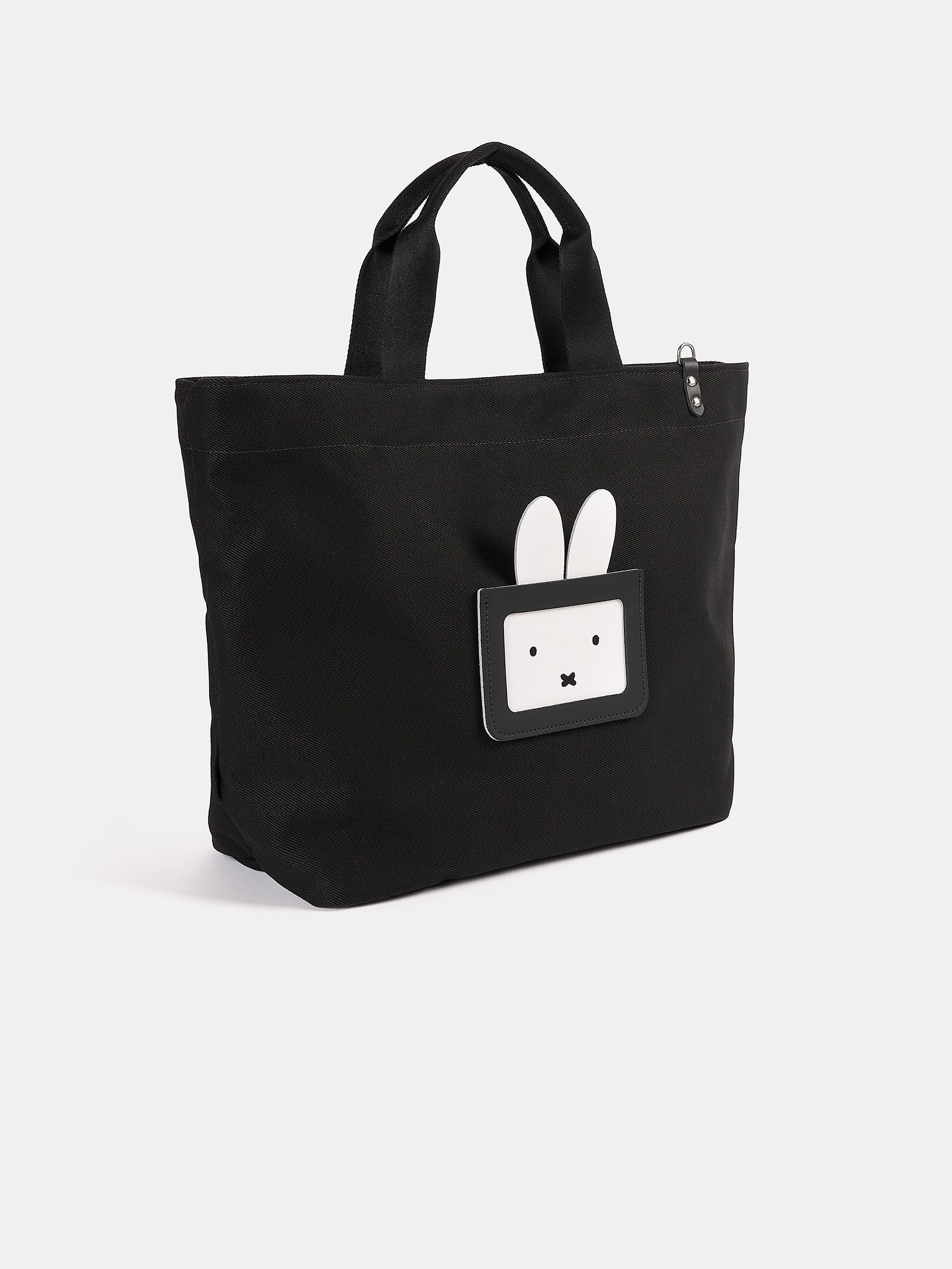 The Peekaboo Miffy Cotton Tote - Black