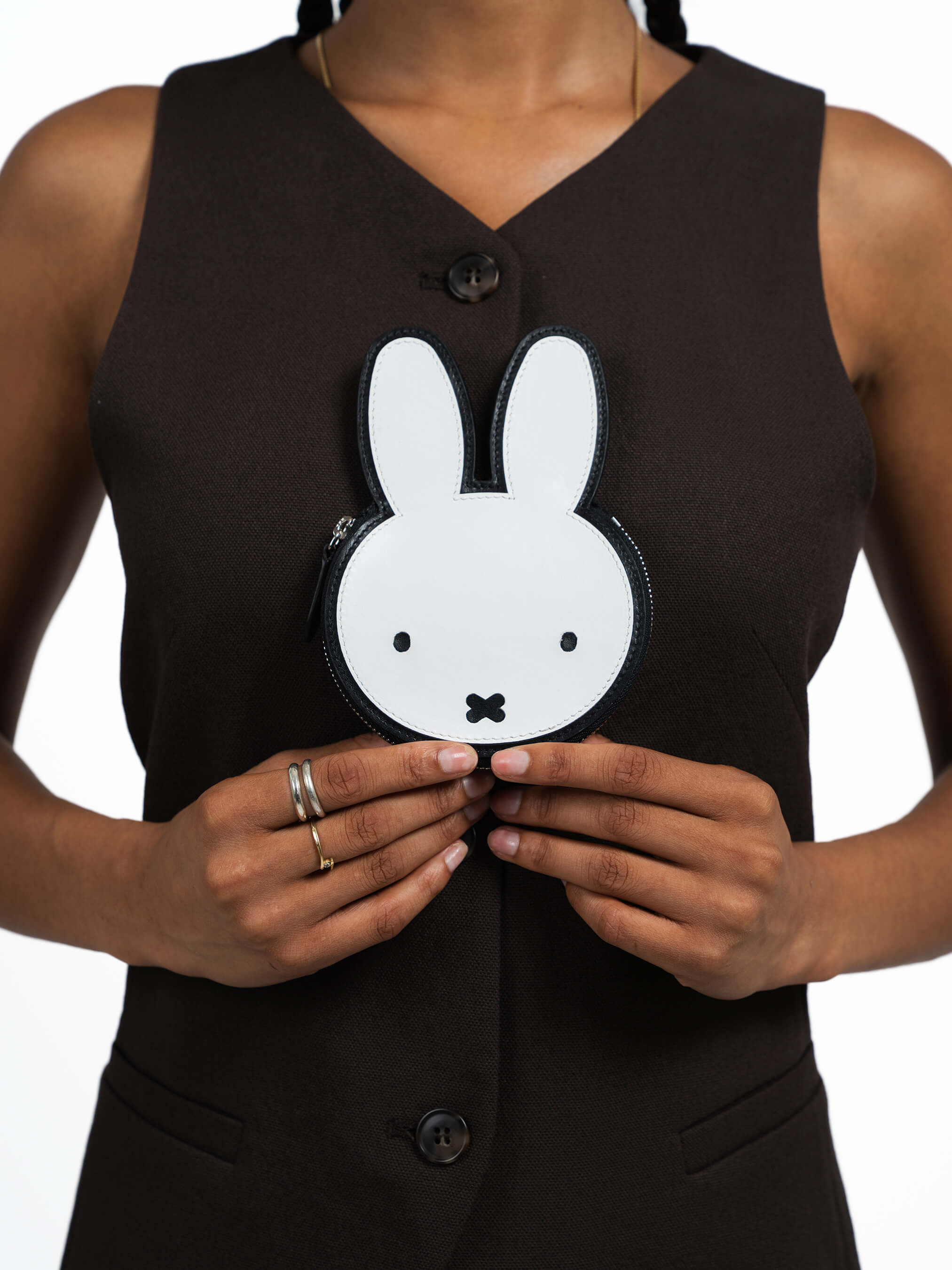 The Miffy Face Wallet - Black & Brilliant White