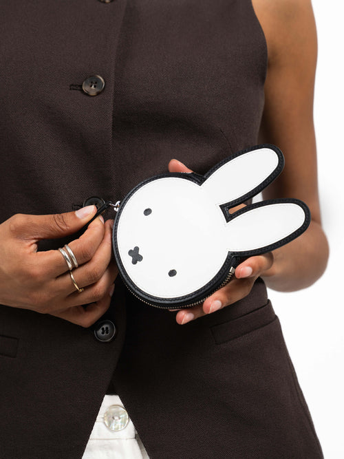The Miffy Face Wallet - Black & Brilliant White