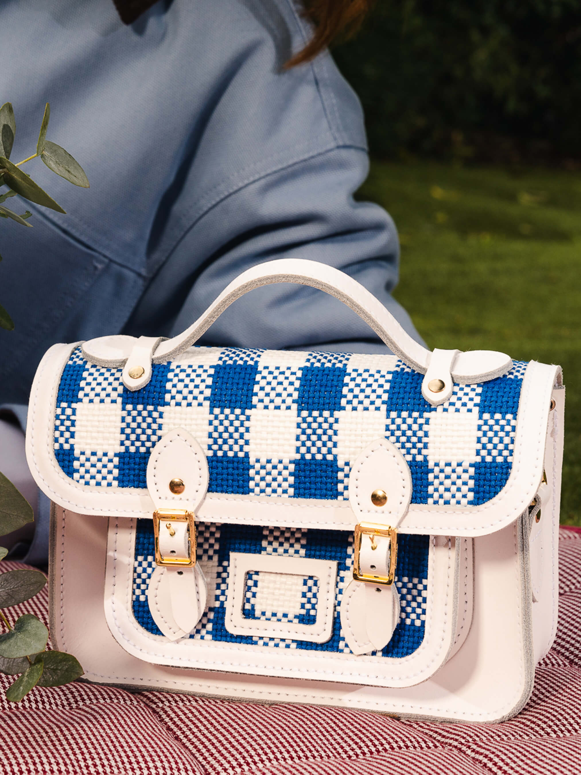 Leather Mini Satchel Bag - Purple | Cambridge Satchel