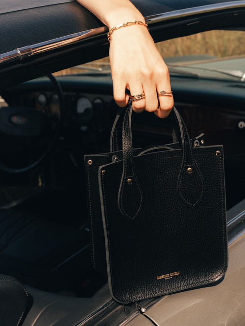 The Mini Tote - Black Celtic Grain