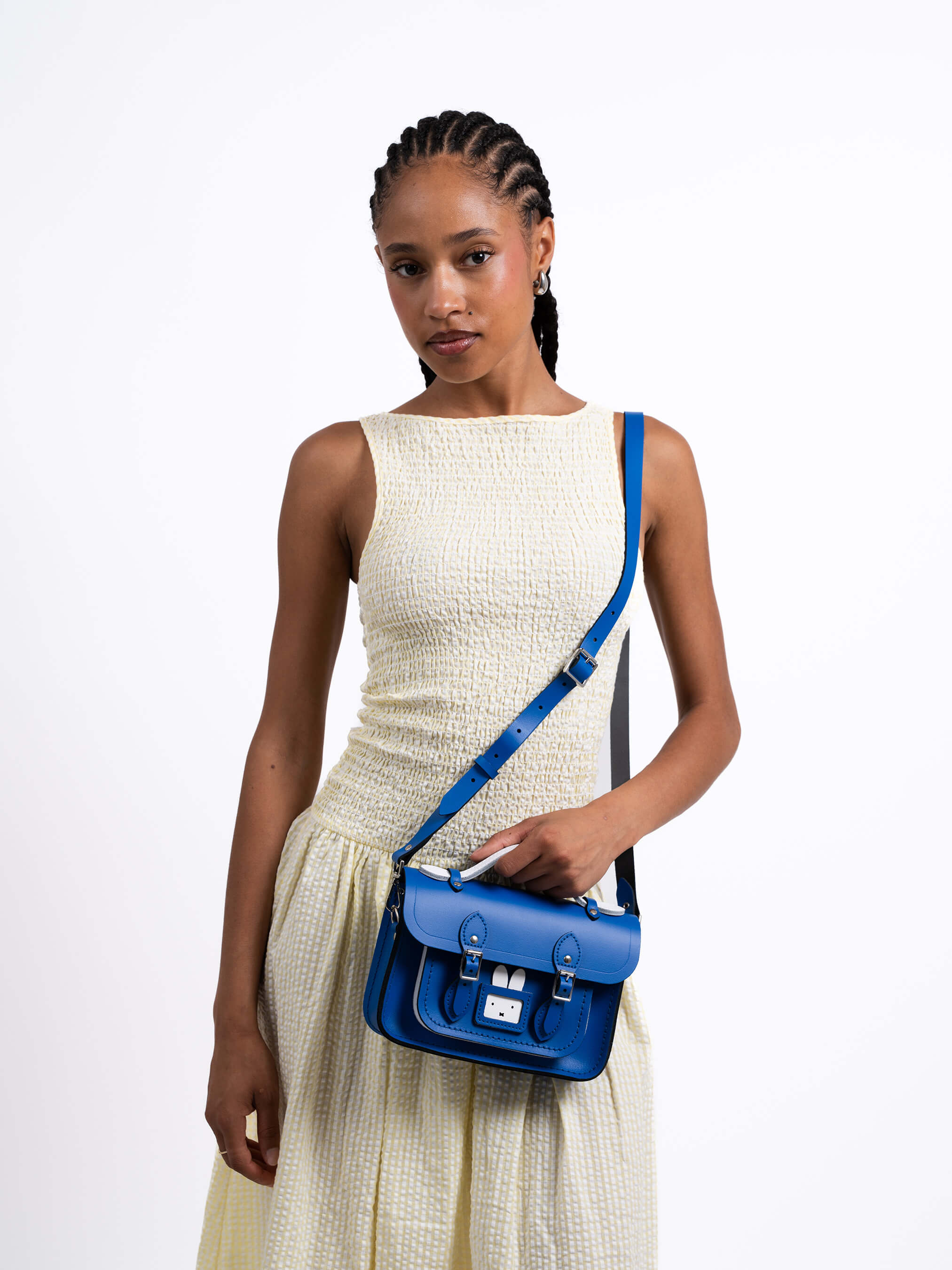 The Peekaboo Miffy Mini Satchel | Blue Designer Satchel