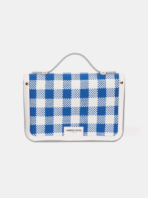 The Mini - Ultramarine Blue Plaid & Brilliant White