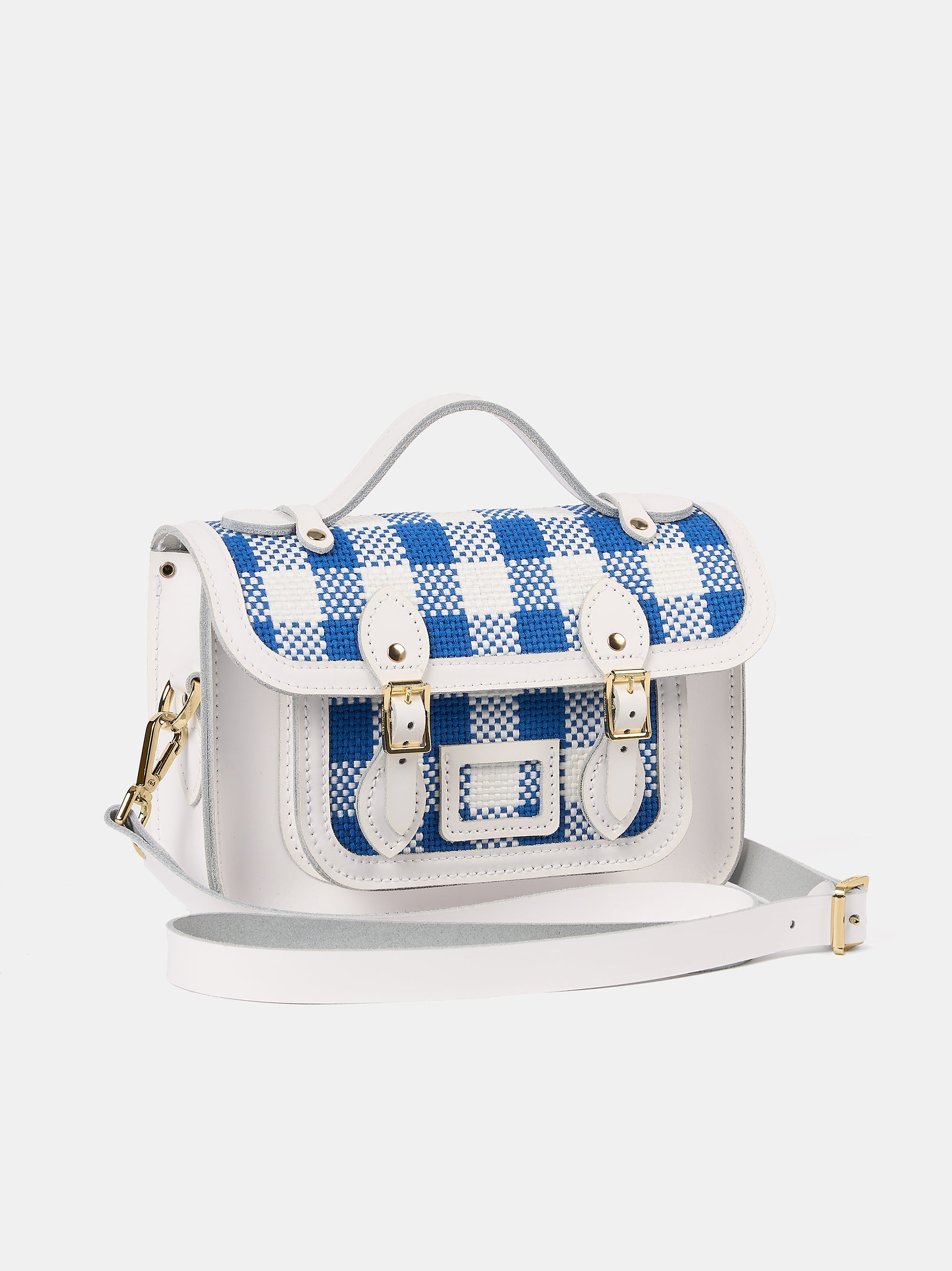 The Mini - Ultramarine Blue Plaid & Brilliant White