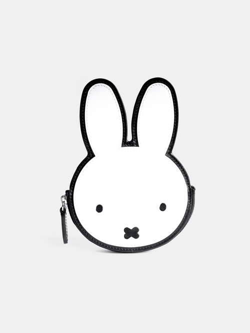 The Miffy Face Wallet - Black & Brilliant White