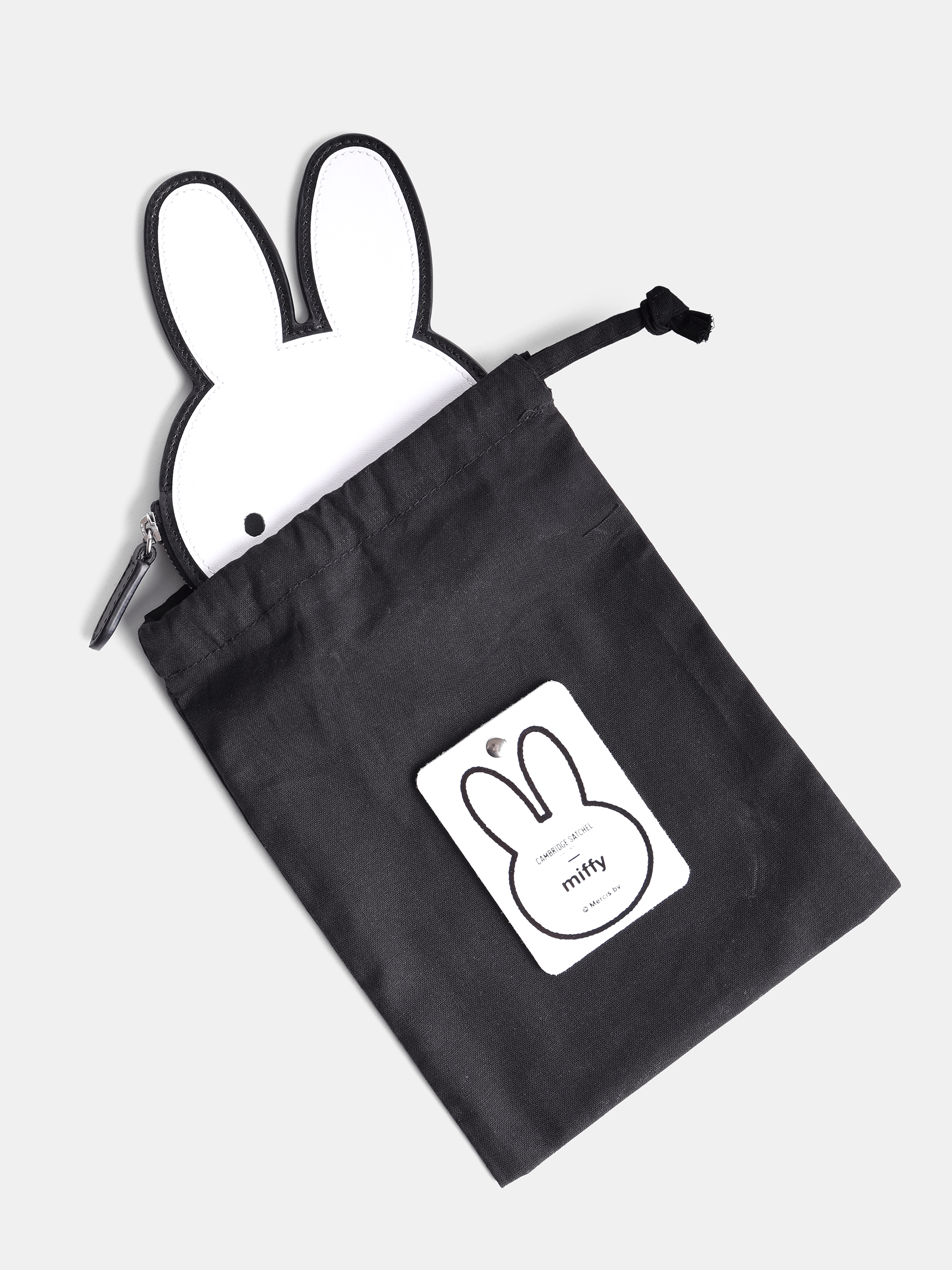The Miffy Face Wallet - Black & Brilliant White