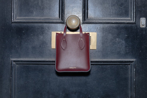 The Mini Tote - Oxblood Celtic Grain