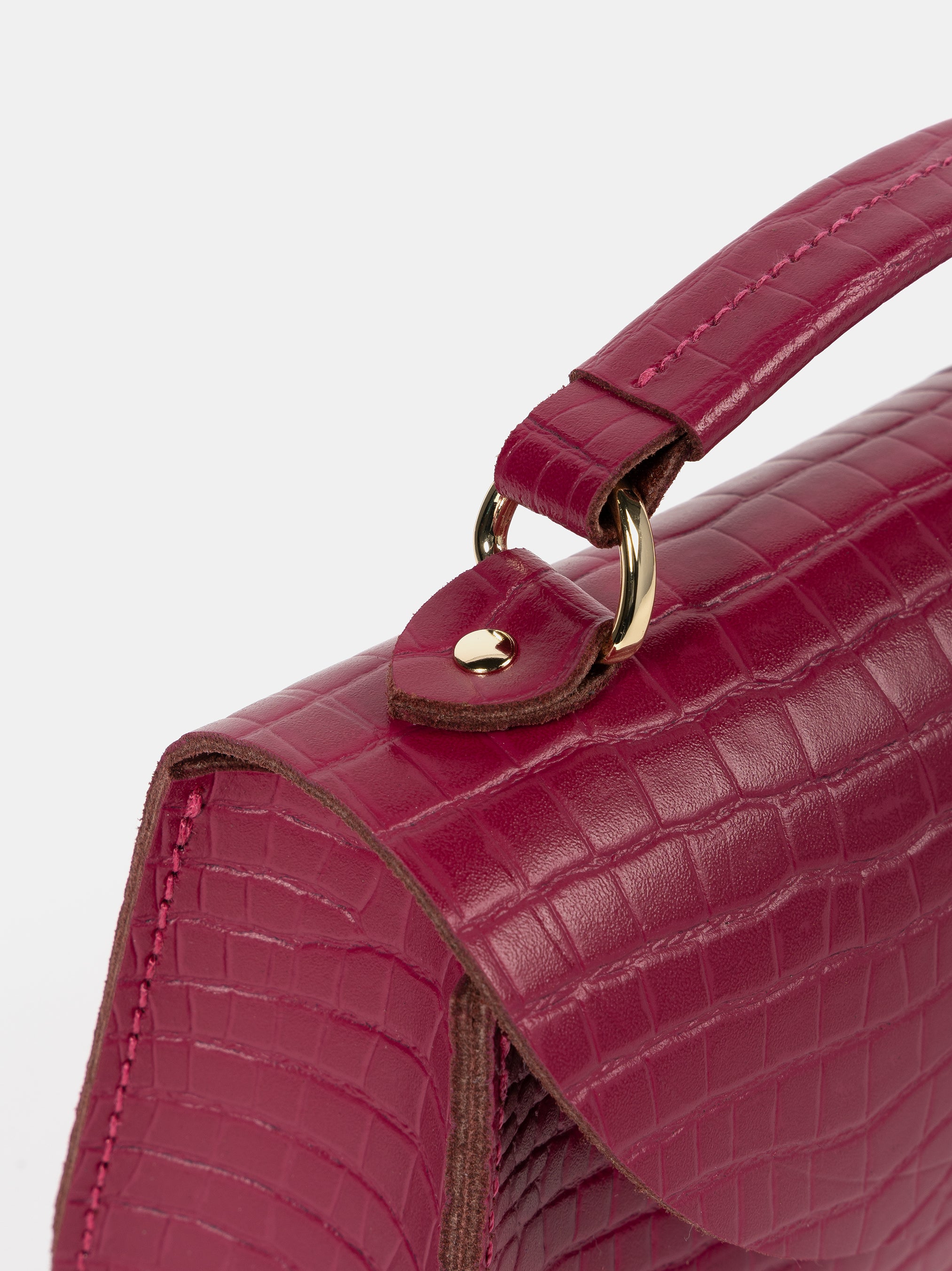 The Bowls Bag - Magenta Croc