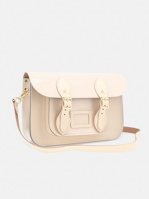 The 11 Inch Satchel - Vanilla Patent