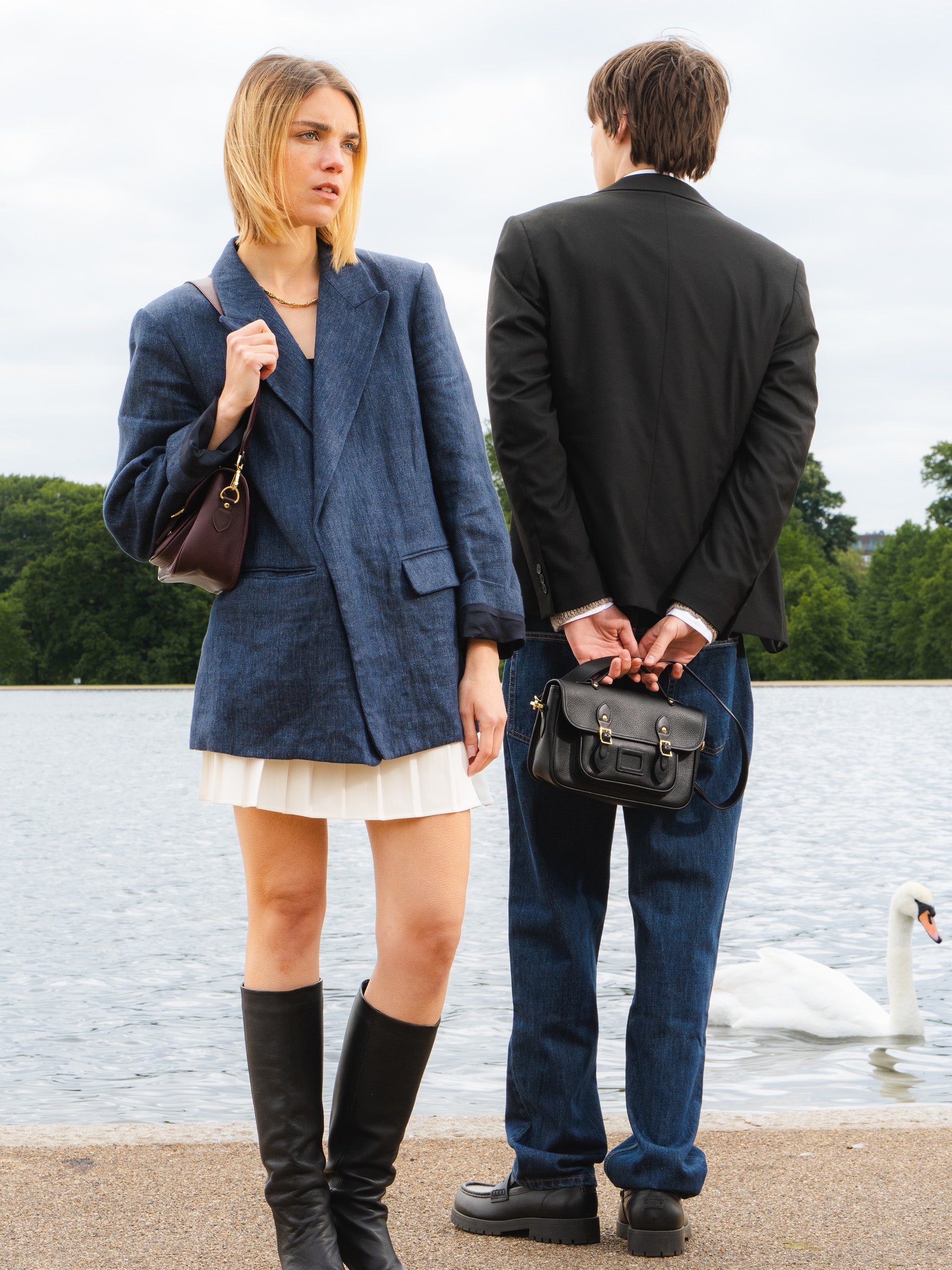 The Soft Satchel - Bordeaux Calf Grain