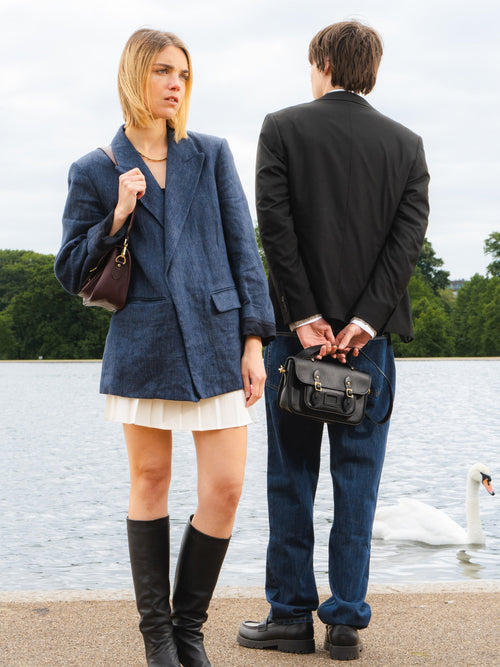 The Soft Satchel - Bordeaux Calf Grain