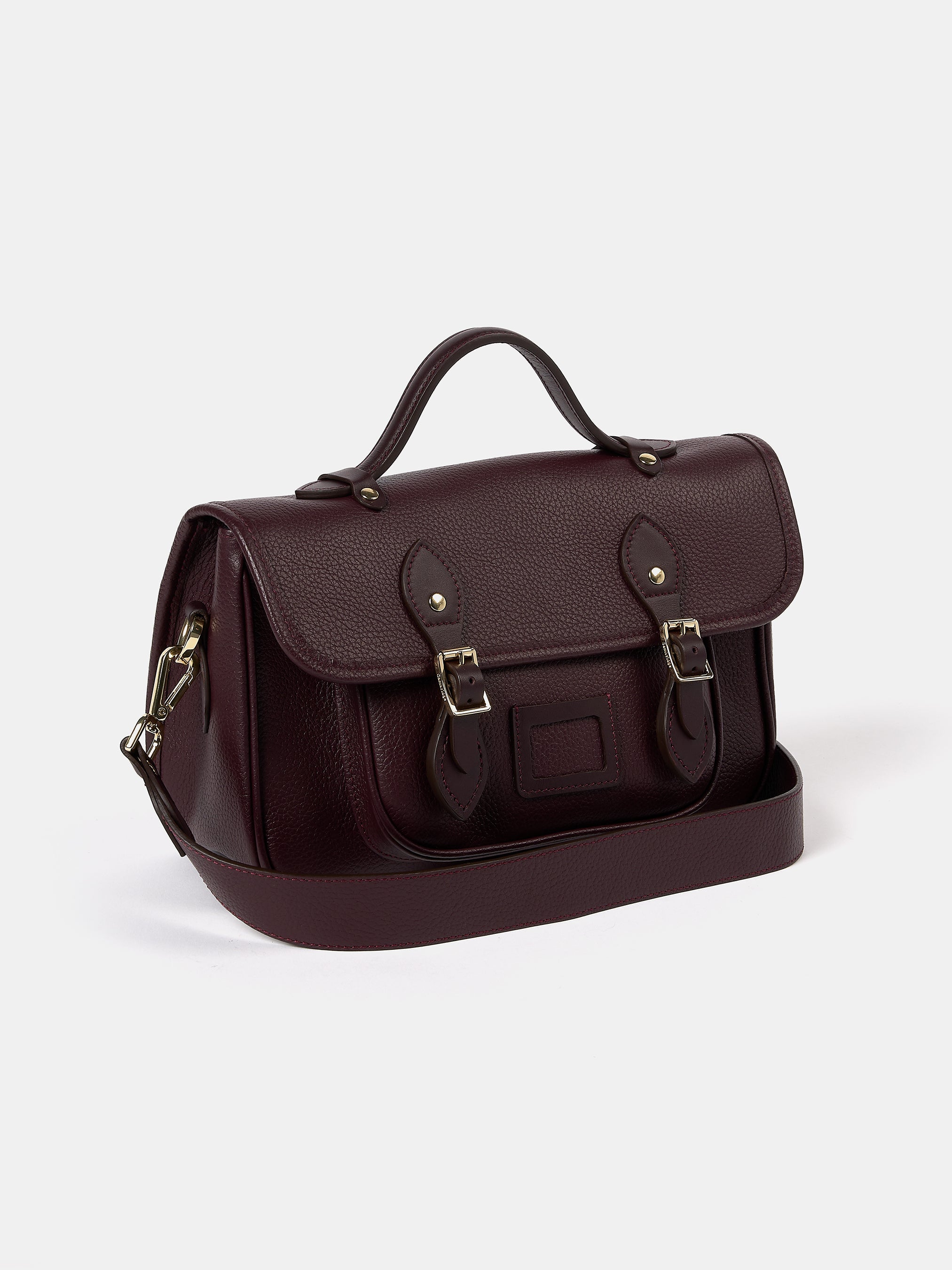 The Soft Satchel - Bordeaux Calf Grain