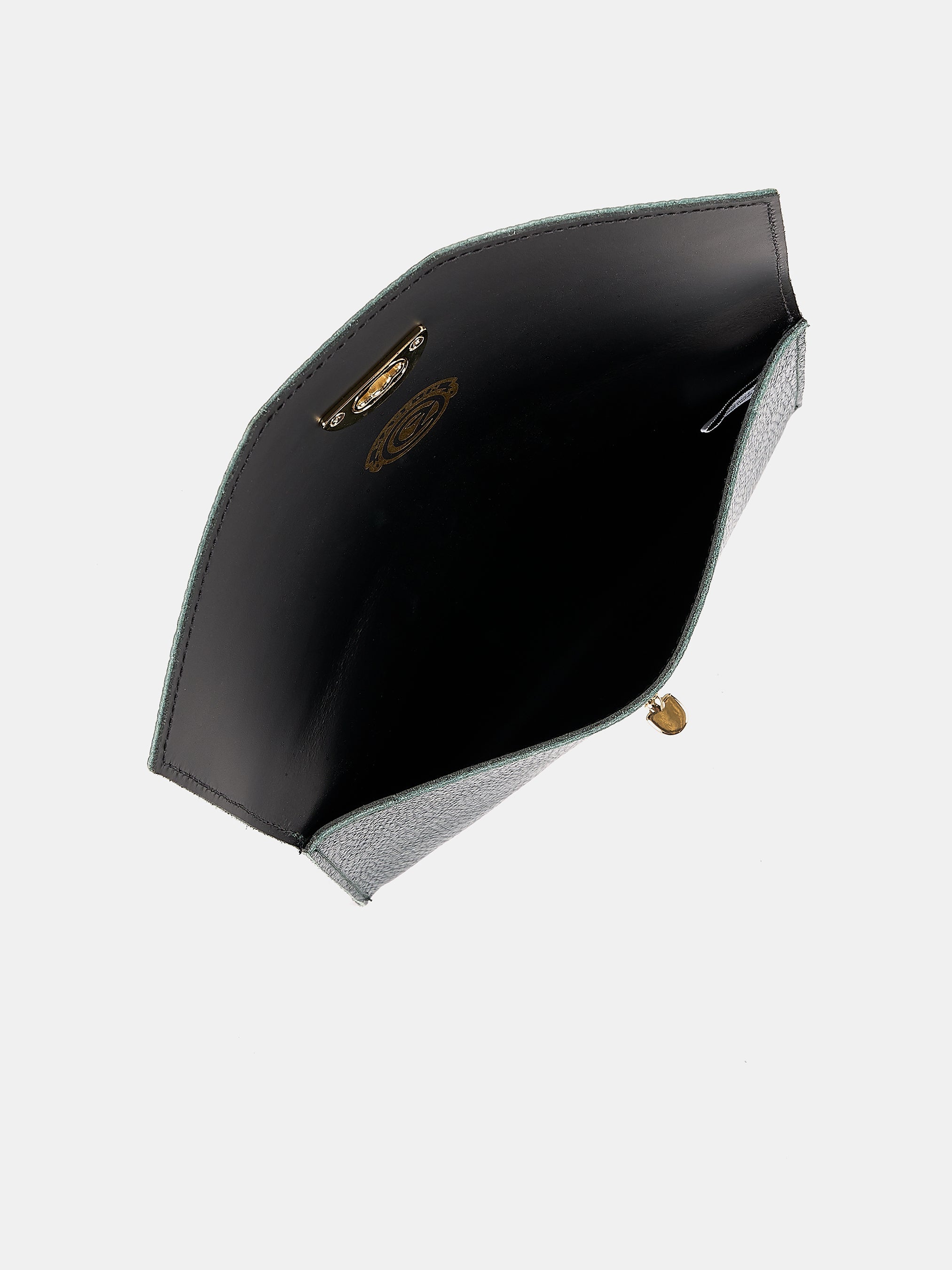 The Twist Lock Pouch - Metallic Emerald