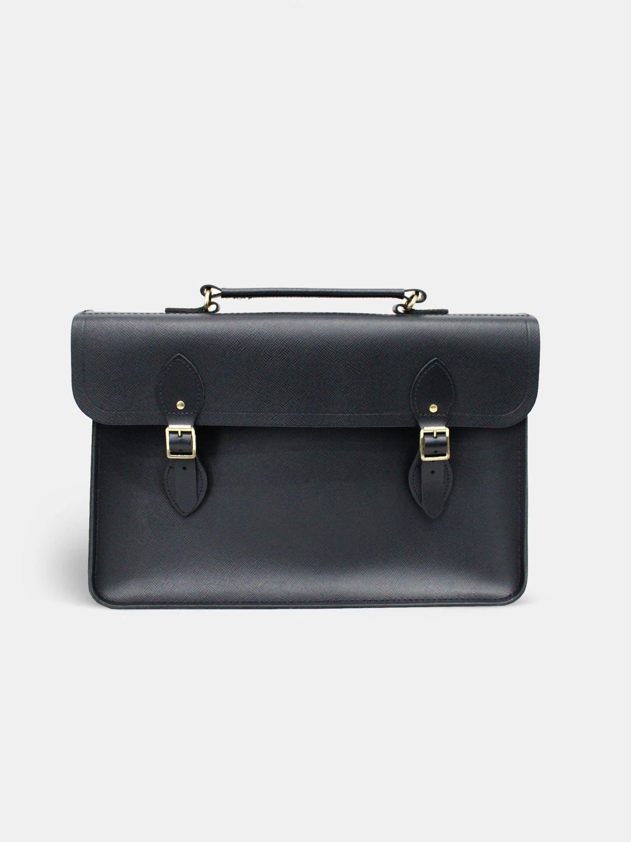 The Briefcase -  Navy Saffiano