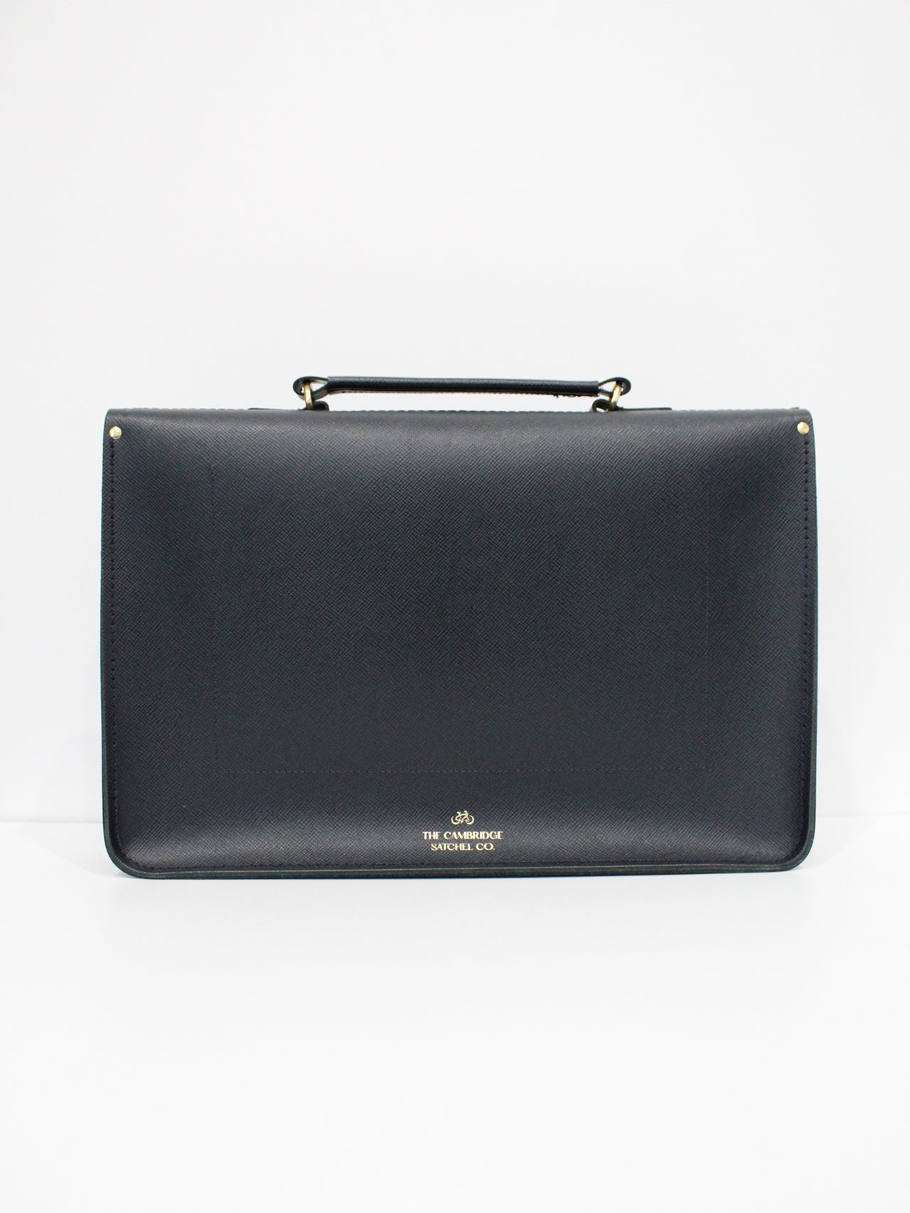 The Briefcase -  Navy Saffiano