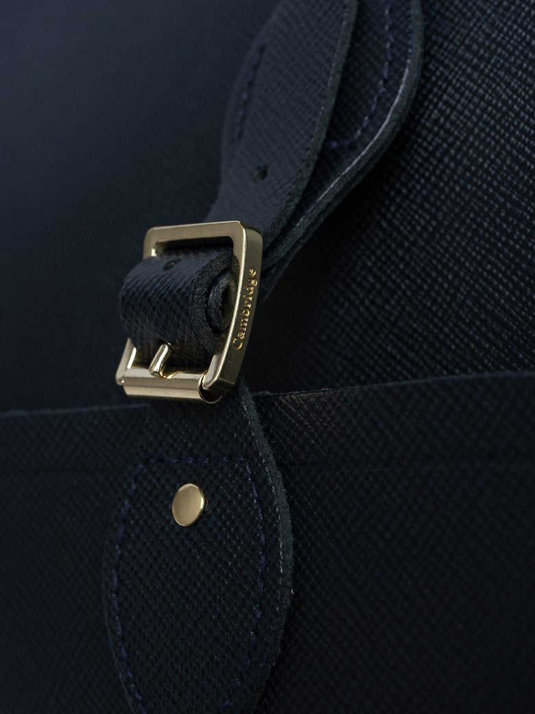 The Briefcase -  Navy Saffiano