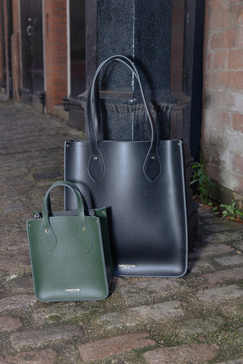 The Mini Tote - Racing Green Celtic Grain
