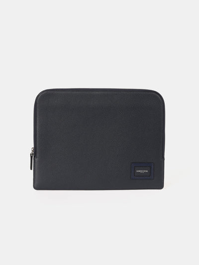 The Zipped Folio - Ink Calf Grain