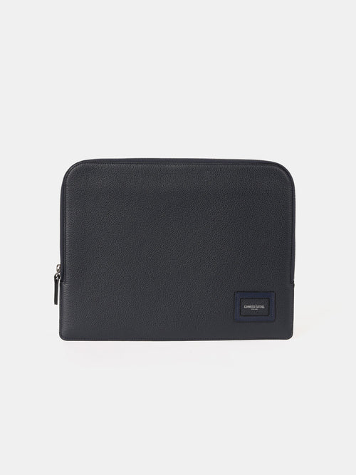 The Zipped Folio - Ink Calf Grain
