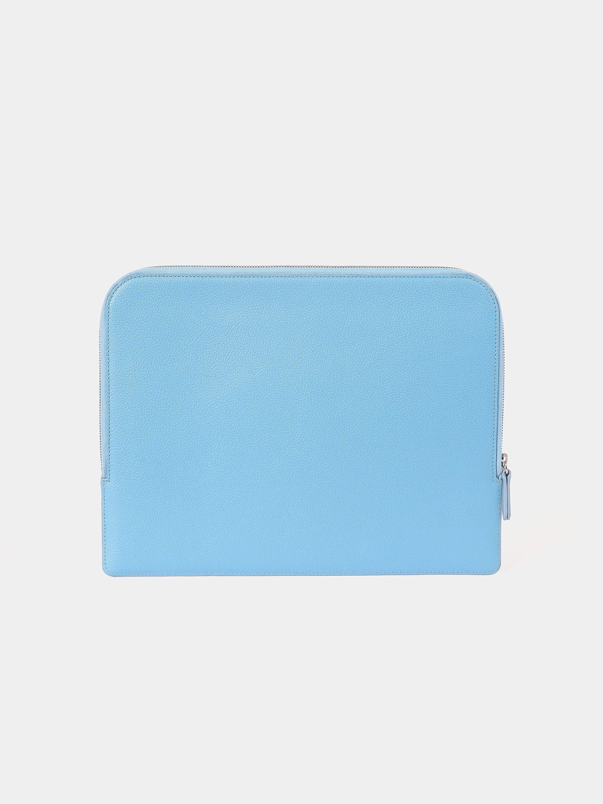 The Zipped Folio - Cloud Blue Calf Grain