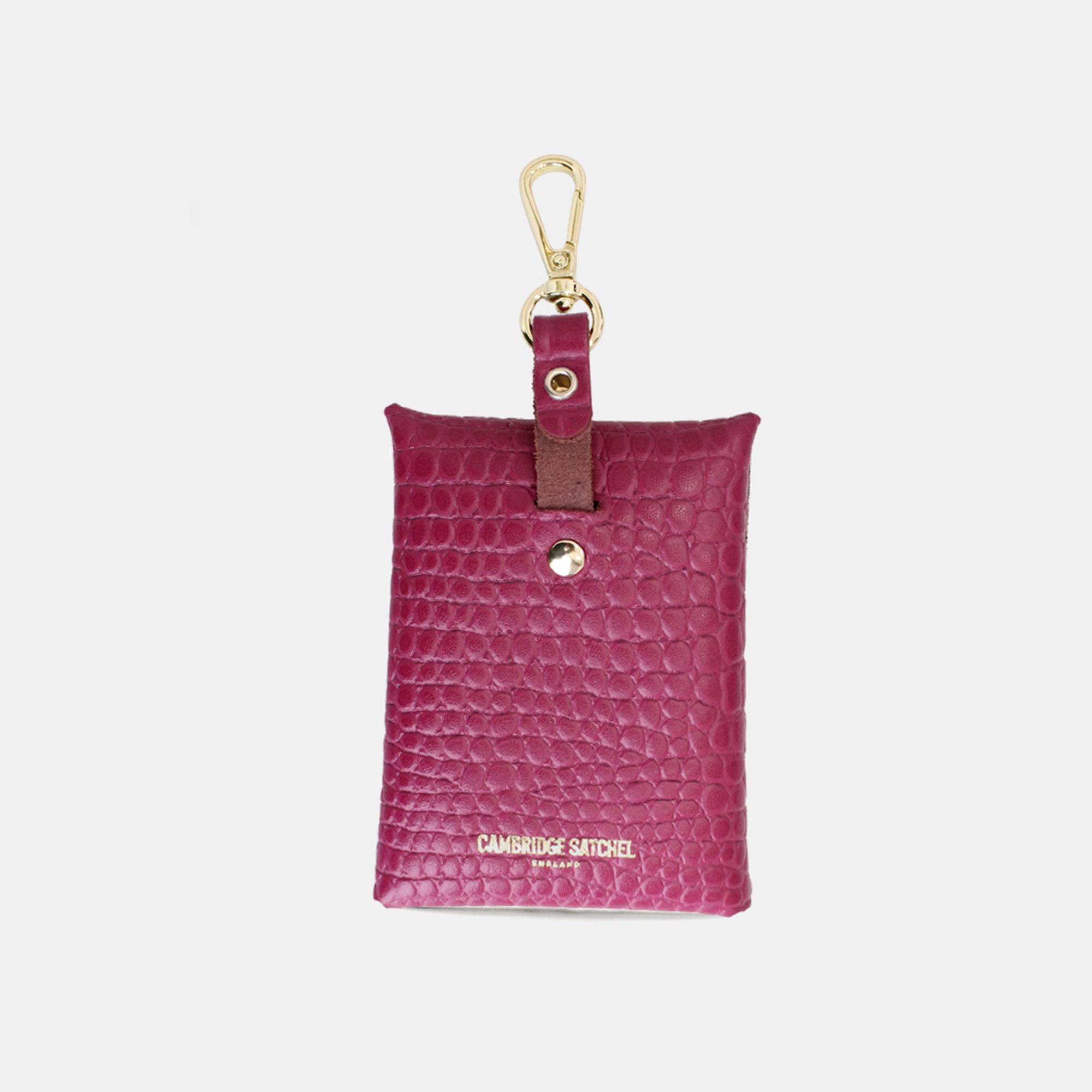 The Clip-on Pouch - Magenta Croc