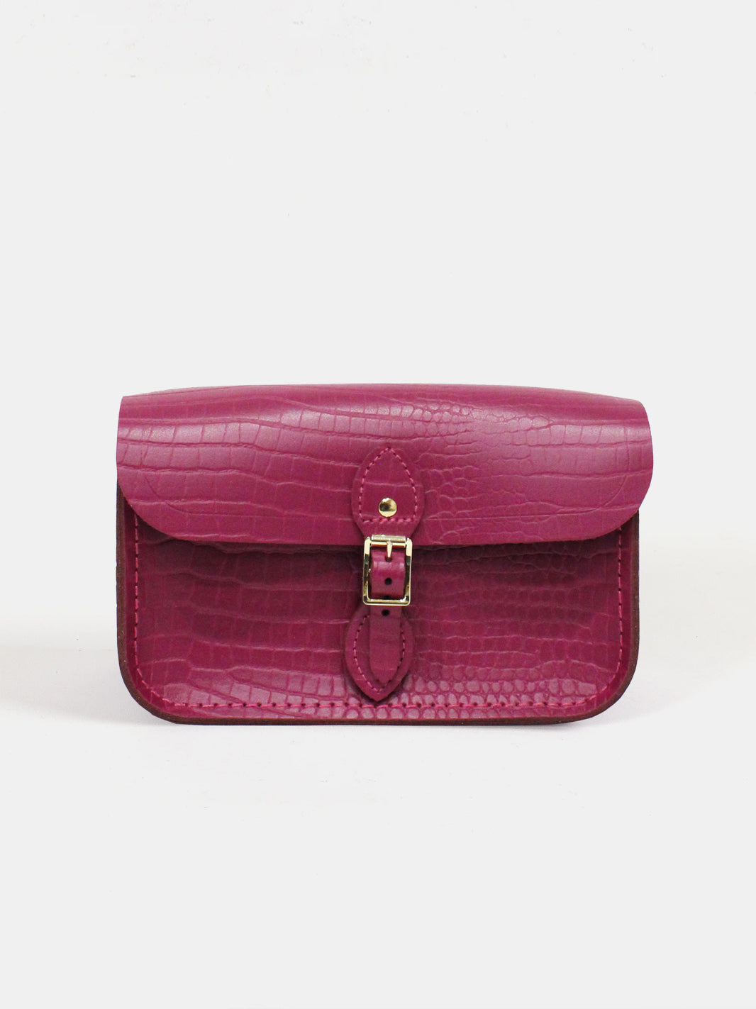 The Mini One Buckle  - Magenta Croc