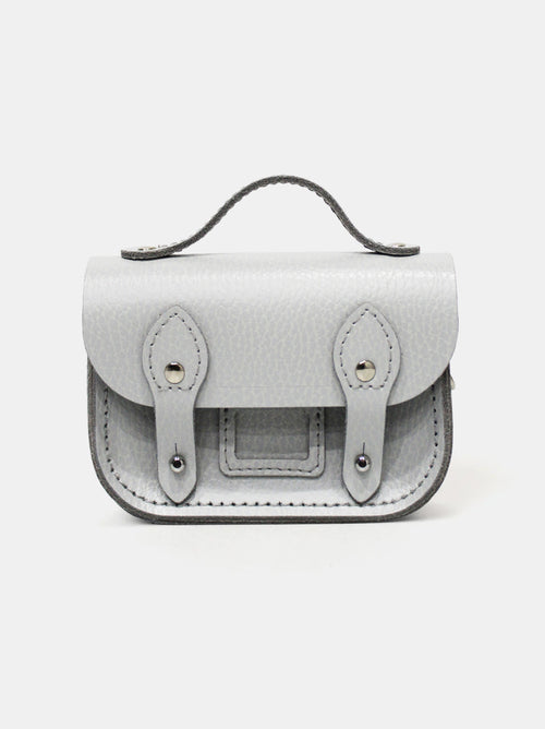 The Micro Satchel - Silver Grey Celtic Grain