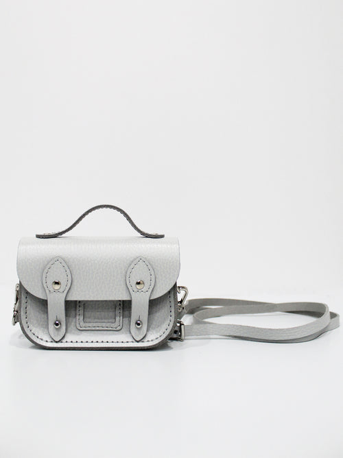 The Micro Satchel - Silver Grey Celtic Grain