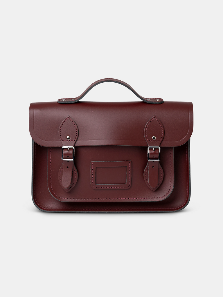 13 Inch Batchel Oxblood Leather Bag | Cambridge Satchel Co.