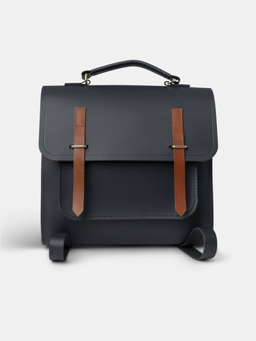 The Messenger Backpack -  Navy & Tan Bridle