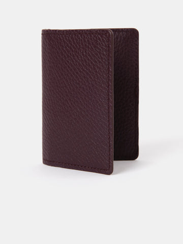 The Card Holder - Bordeaux Calf Grain