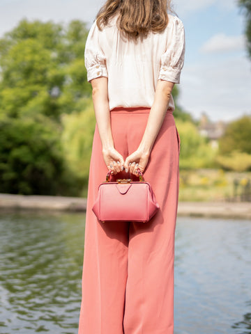 The Mini Sophie - Rose Matte Calf Grain